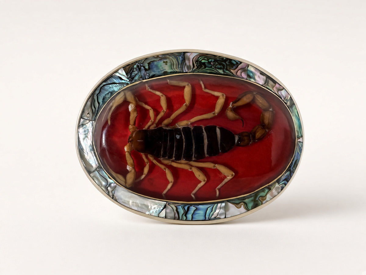 Scorpio Belt Buckle in Red