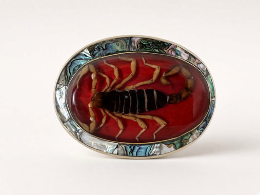 Scorpio Belt Buckle in Red