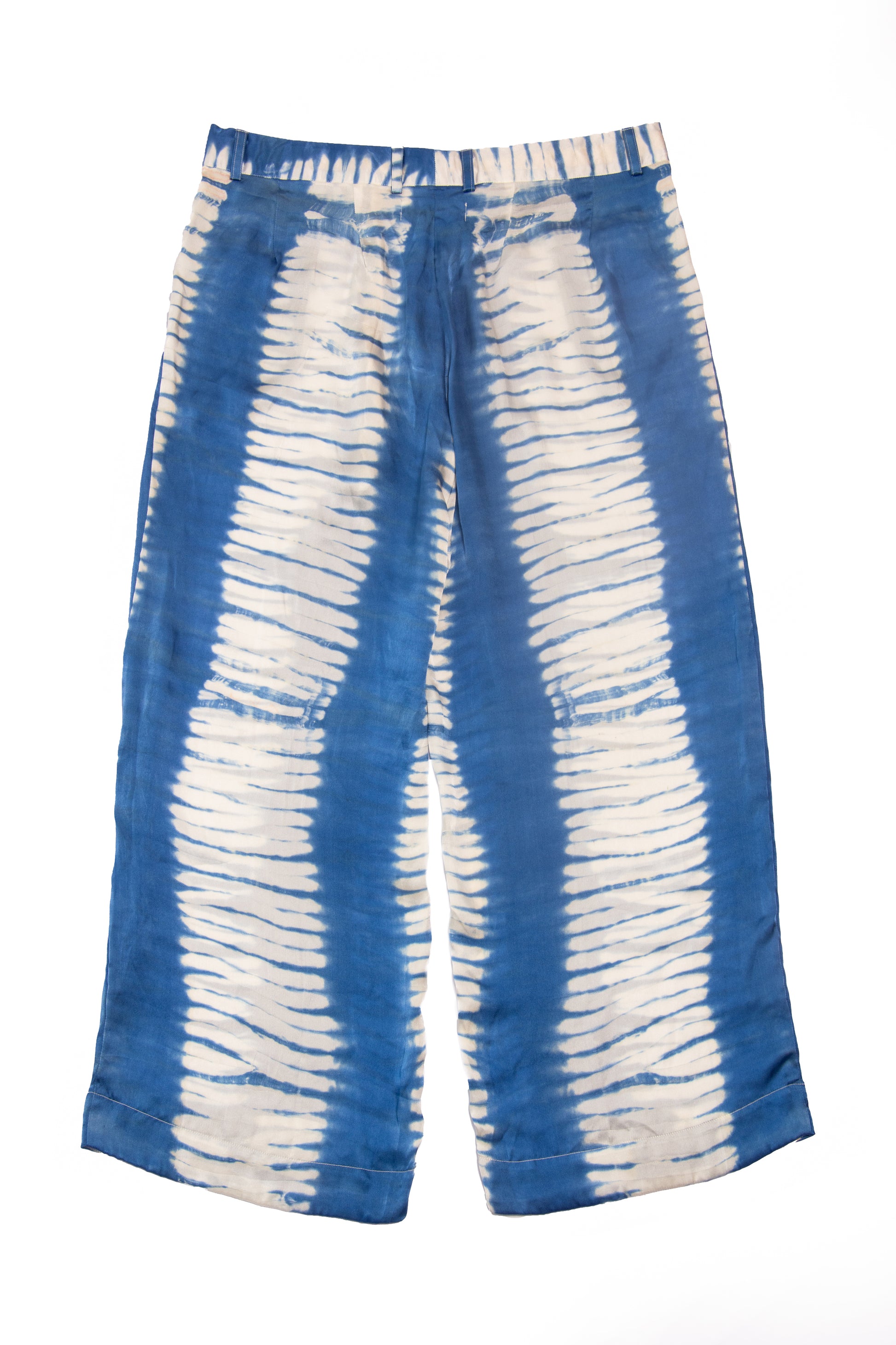 Unisex statement silk tie dye hand made pants made in Indonesia Designed in Australia