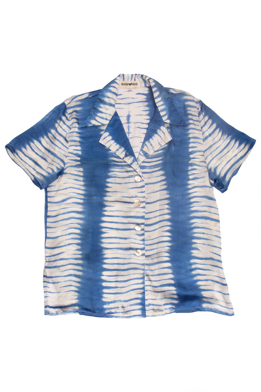 Unisex statement silk tie dye hand made shirt made in Indonesia Designed in Australia